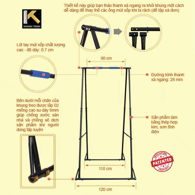 khung treo yoga bay kt1.1518